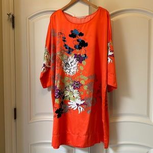 BOLD FLORAL SOFT SURROUNDINGS CAFTAN IN 3X
